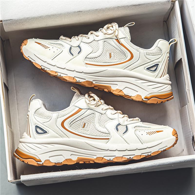 

Модные мужские кроссовки, роскошные массивные повседневные кроссовки для мужчин, мягкая подошва, папины туфли, дышащая теннисная спортивная обувь, мужские кроссовки 39 бежевый