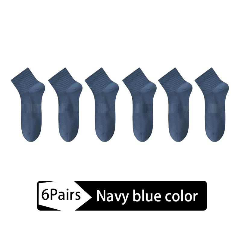 6Pairs High Quality Men's Mesh Socks Combed Cotton95% New Casual Breathable Socks Man Stripe Male Sock EU39-45