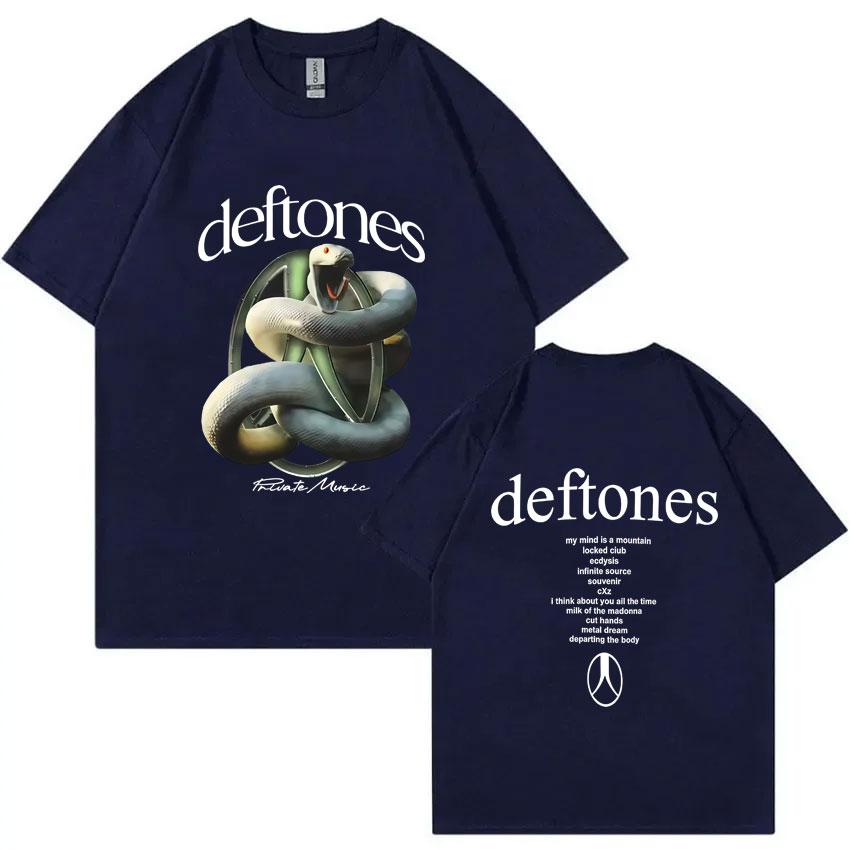 Rock Band Deftones Private Music Snake Graphic Tshirt Unisex Women Vintage Casual Soft Cotton T Shirts Unisex Fashion Streetwear
