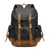 Unisex Waterproof Waxed Canvas Travel Backpack for Outdoor Sports and Laptops