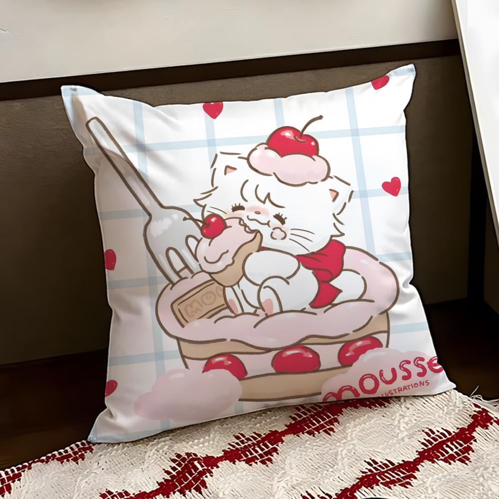 Cartoon MMikko Cushion Cover Reversible Soft Durable Pillow Cover Home Car MultiScene Use for Daily Comfort