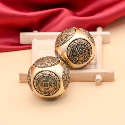 Brass Six-Sided Rotating Handle Ornament: Enhance Wealth, Relieve Stress, Creative Home Decor