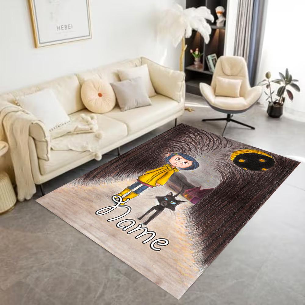 Moonlit Pathway Adventure Customized Name Area Rug Design for Balcony Study room Playrooms Dining Room Antislip Carpet Decorate Offices