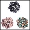 WHITE FANG Scrunchie Hair Hair Floral Stylish and Cute for AZ565 Accessory, Tie, Satin, Women, (Gray Pink)
