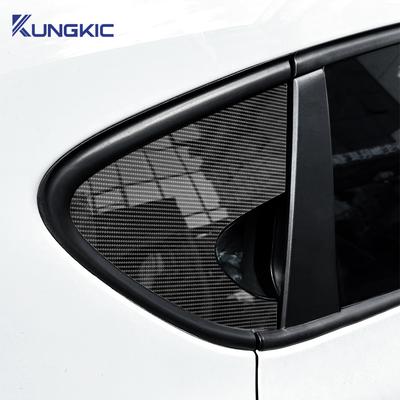 For Seat Leon MK2 1P Altea 2005 2006 2007 2008 2009 2010 2011 2012 Triangle Window Sticker Carbon Fiber Pattern Glossy Black