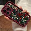 For iPhone 17 16 15 14 13 12 11 Pro Max Air Case Vintage Floral Pattern Silicone Cover For iPhone XS Max XR X 7 8 Plus 16E Funda