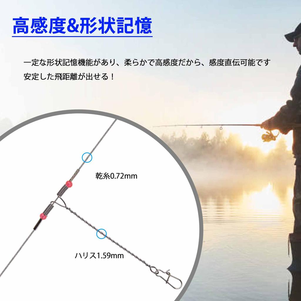 EASY CATCH Wire Leaders for Hairtail and Stone for Boat and Offshore Set with Two Silver Snapper, Fishing, 12-Piece Leaders,