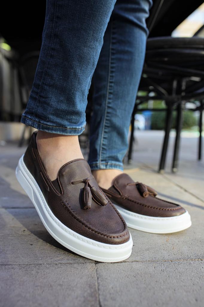 Chekich H New Collection CH127 Loafer-X Men Shoe White Black Brown Tan