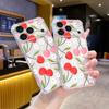 Small Fresh Mobile Phone Case for Girls iPhone16Pro Transparent Anti-drop Case Apple 15