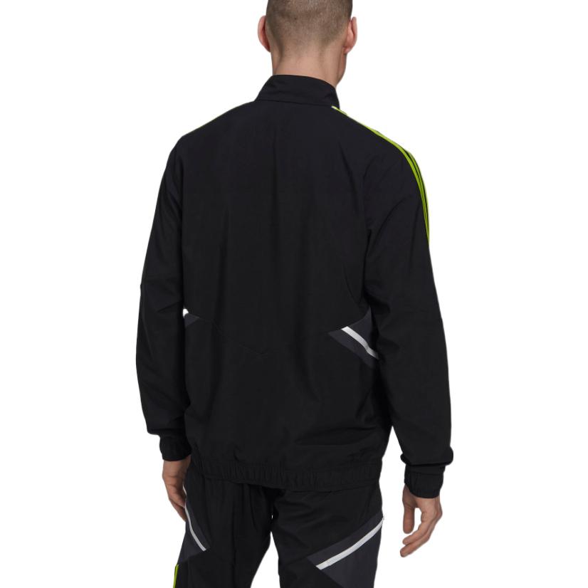 Adidas Manchester United Sportovní fotbalová bunda Pánská bunda Černá HE6680