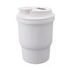 Metal Coffee Mug 450ml White Food Grade Silicone Double Layer Anti Slip Stainless Steel Mug for Camping Travel Car