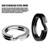 100Pcs Fishing Split Rings Stainless Steel 3.5-12Mm High Quality Strengthen Double Circle Round Snap Pesca Accessories