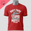 Funny Duckduct Tape Graphic Tshirt Black Casual 100 Cotton Shortsleeve Humor Style Tshirt For Everyday Outdoor Wear
