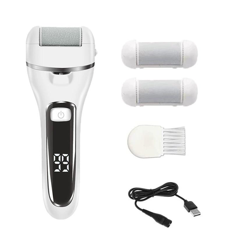 3 Heads Electric Callus Remover Professional Foot File Grinder Pedicure Machine Rechargeable Heel Cracked Dead Skin Scrubber