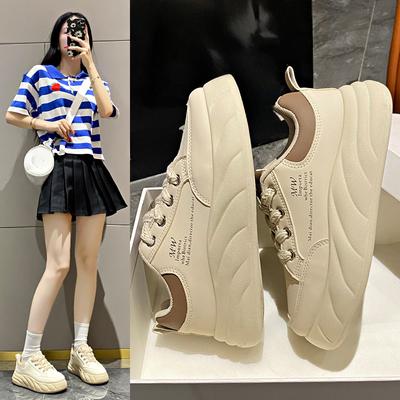 Bread Shoes Women's Spring New Ins Female Student Leisure Sports Versatile Board Shoes Street Shot