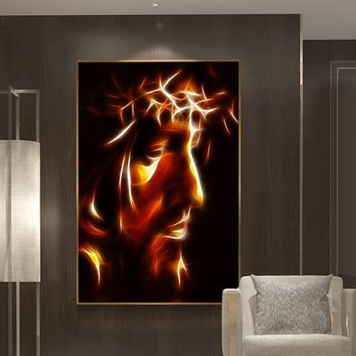 Schwarz und Gold Die Passion Christi Kunst-Leinwanddrucke und Poster Skandinavisches Wandkunstbild Cuadros für Wohnzimmerdekoration