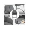 Dining Chair - MUVOE - Set of 6 - Microfiber Leather - Steel Legs - Ergonomic Comfort