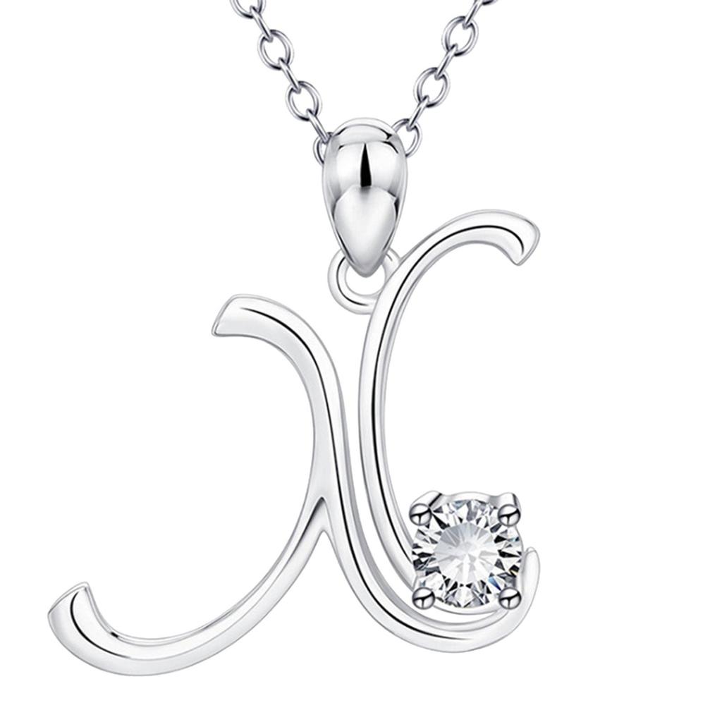 26 English Letters Fashionable Diamond Pendant Popular Items Necklaces