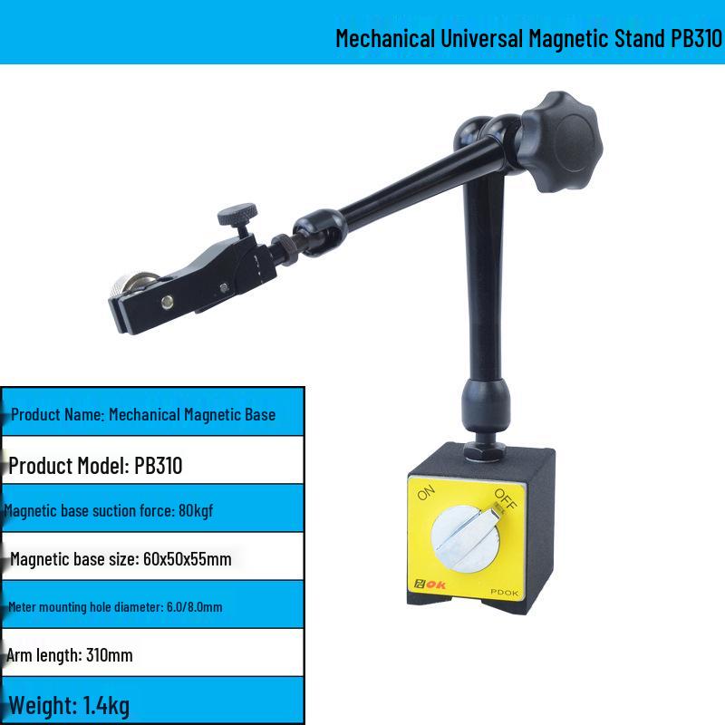 Universal Magnetic Base for Dial Indicator with Strong Switch