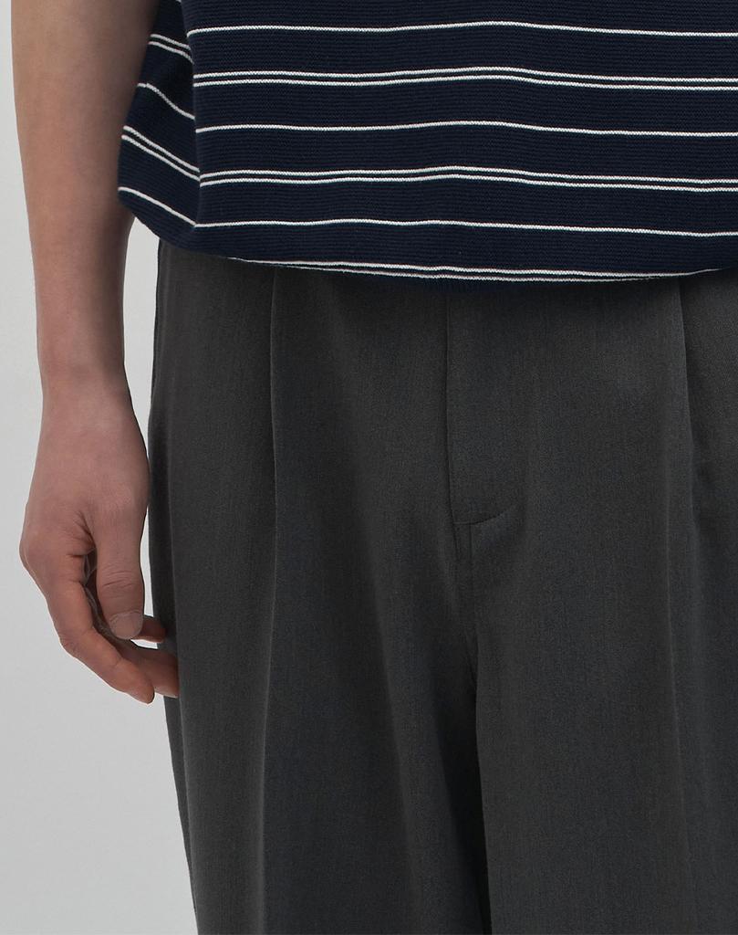 WORK ON BODY OFF (Summer Add-On) Rebe Semi-Wide One-Pleat Slacks (2 Colors)