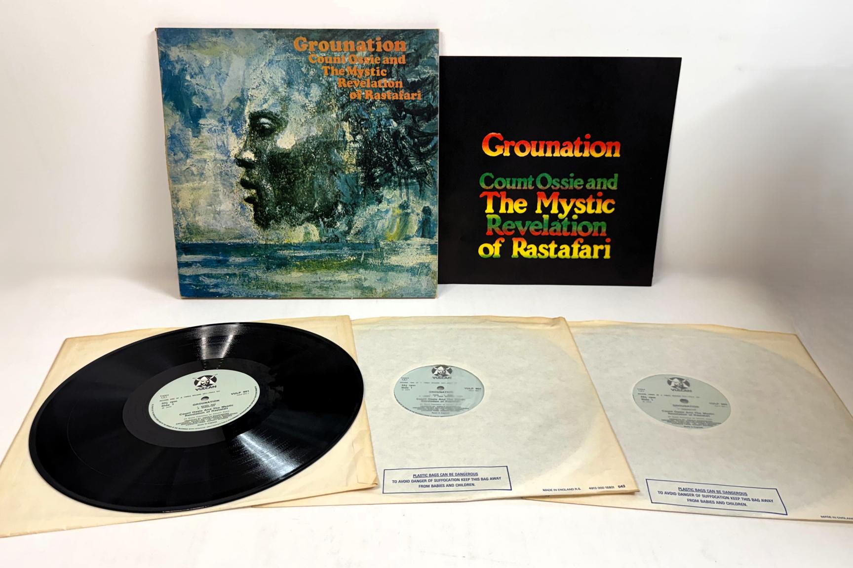 

LP Record COUNT OSSIE THE MYSTIC REVELATION Grounation 3lp VULX301 VULCAN 1974 UK Reggae Ska Dub Used