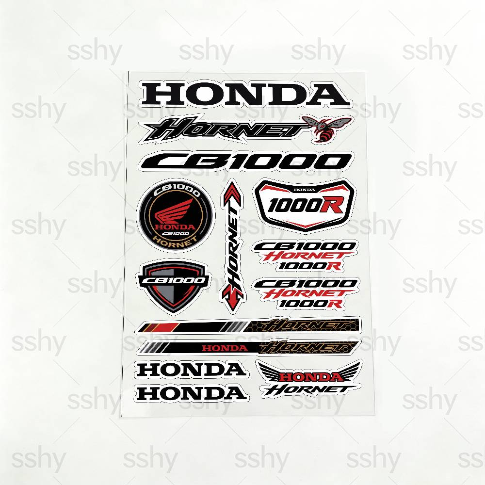 AAAKB1 FOR HONDA CB1000 Hornet Waterproof Reflective Motorbike Stickers Easy Peel Removable Decals for Motorcycle Car 20x30cm