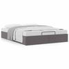 VidaXL Cadre de lit ottoman sans matelas gris 140x190 cm similicuir, cadre de lit, cadre de lit rembourré, cadre de lit 3310802