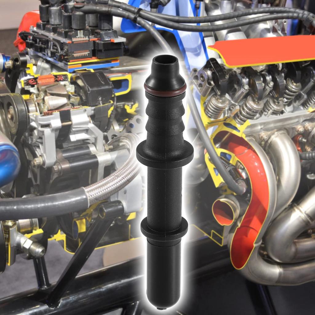 uxcell 2pcs Car Fuel Hose Pipe Quick Disconnect Adapter Connector Push On EFI Fitting 7.89mm-ID6 Plastic Height 62mm