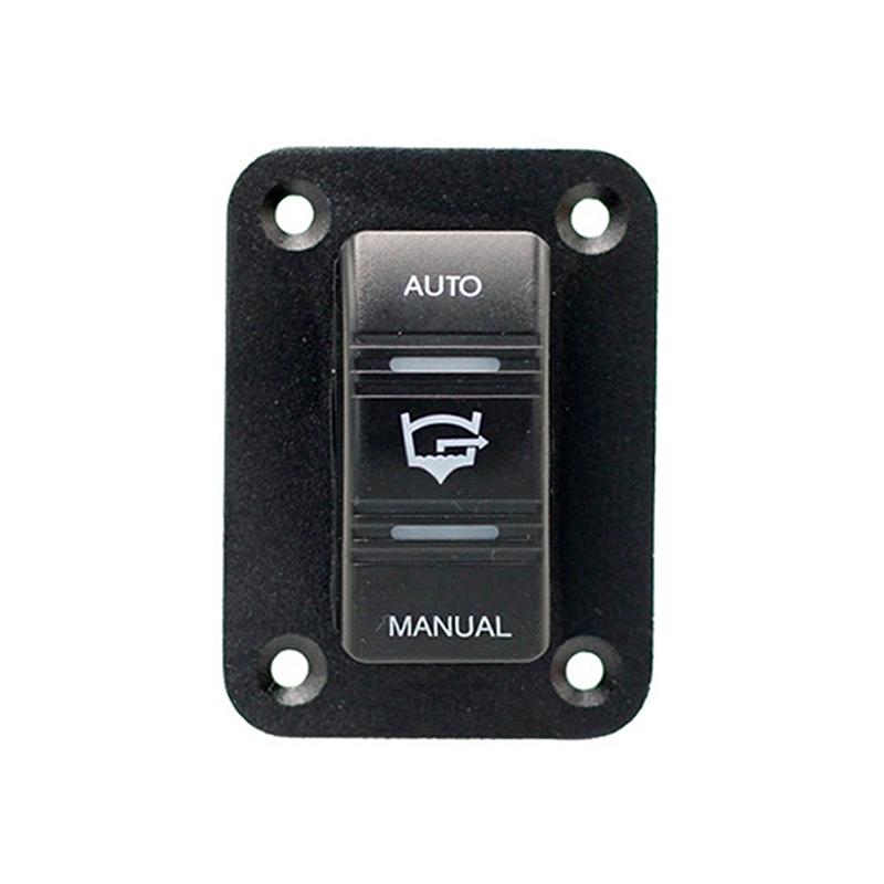 3-Wege-Bilgenpumpen-Kippschalter Wasserdicht 12V 24V 4-Pin 20A SPDT Auto/Aus/Manuell Bilgenpumpen-Schalterpanel Mit LED-Licht