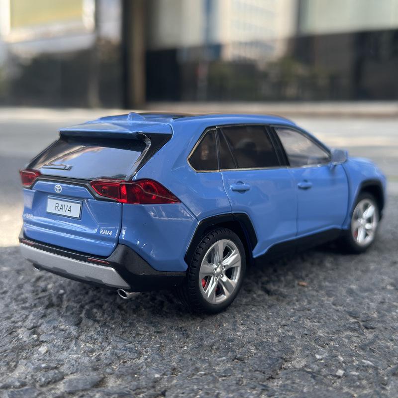 NUWE4 1:24 Toyota RAV4 SUV Alloy Cast Toy Car Model Sound and Light Children's Toy Collectibles Birthday gift