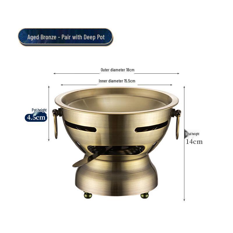 Bronze Green Single Person Hotpot & Bibimbap Pot