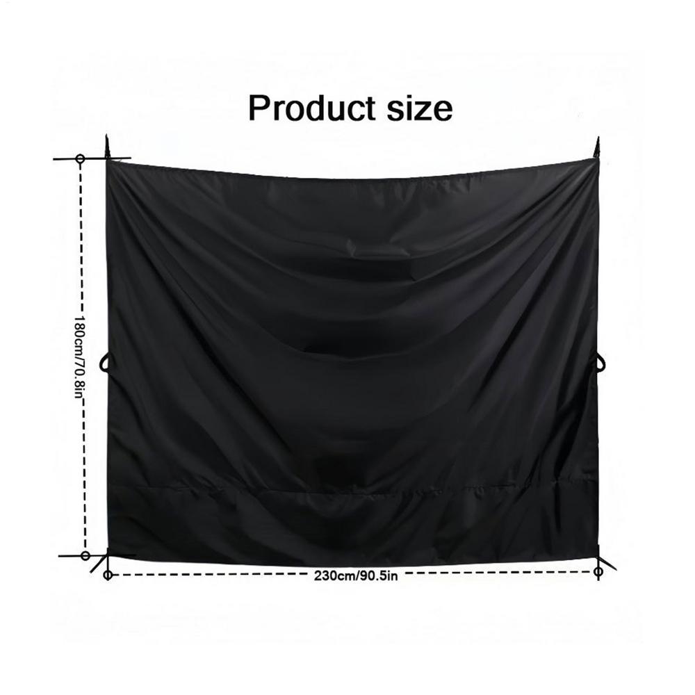 

Car Rear Door Shower Curtains Privacy Cover Adjustable Sunshade Light Blocking Protection with Magnetic Hooks for Camping Travel чёрный