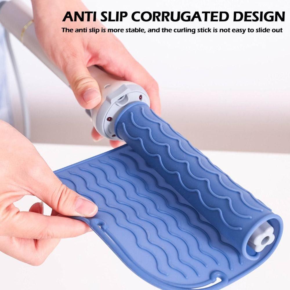 Multifunctional Heat Resistant Pad Silicone Hair Straightener Storage Bag Insulation Mat  Travel