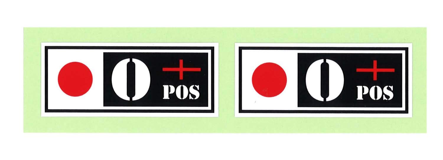 Toyo Mark Seisakusho Motorcycle Blood Type Sticker Hinomaru Type O