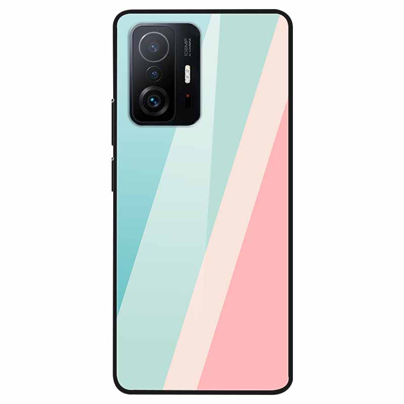For Xiaomi 11T Tempered Glass Case Soft Bumper Hard Funda For Xiaomi mi 11T Pro Phone Case 11 T 11T Pro 11TPro Back Cover Shells