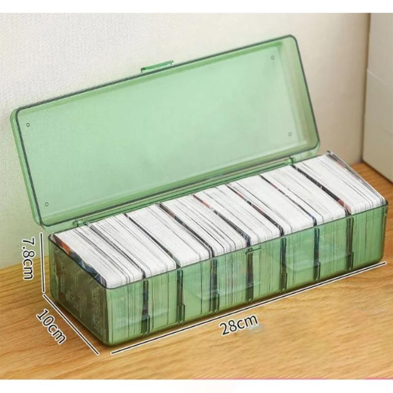 Plastic Card Divider Box Playing Card Storage Box Clear Card Deck Case Organizers Trading Card Collection Card Box