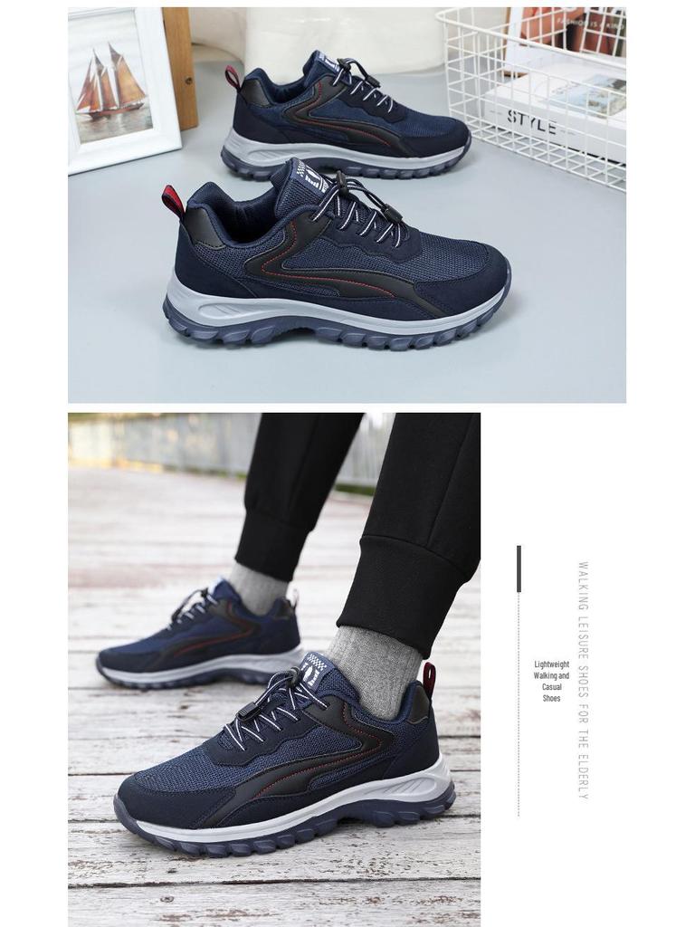 Sapatos de Caminhada Confortáveis de Sola Macia para Senhoras - Tamanhos Grandes para Casais de Meia-Idade e Idosos