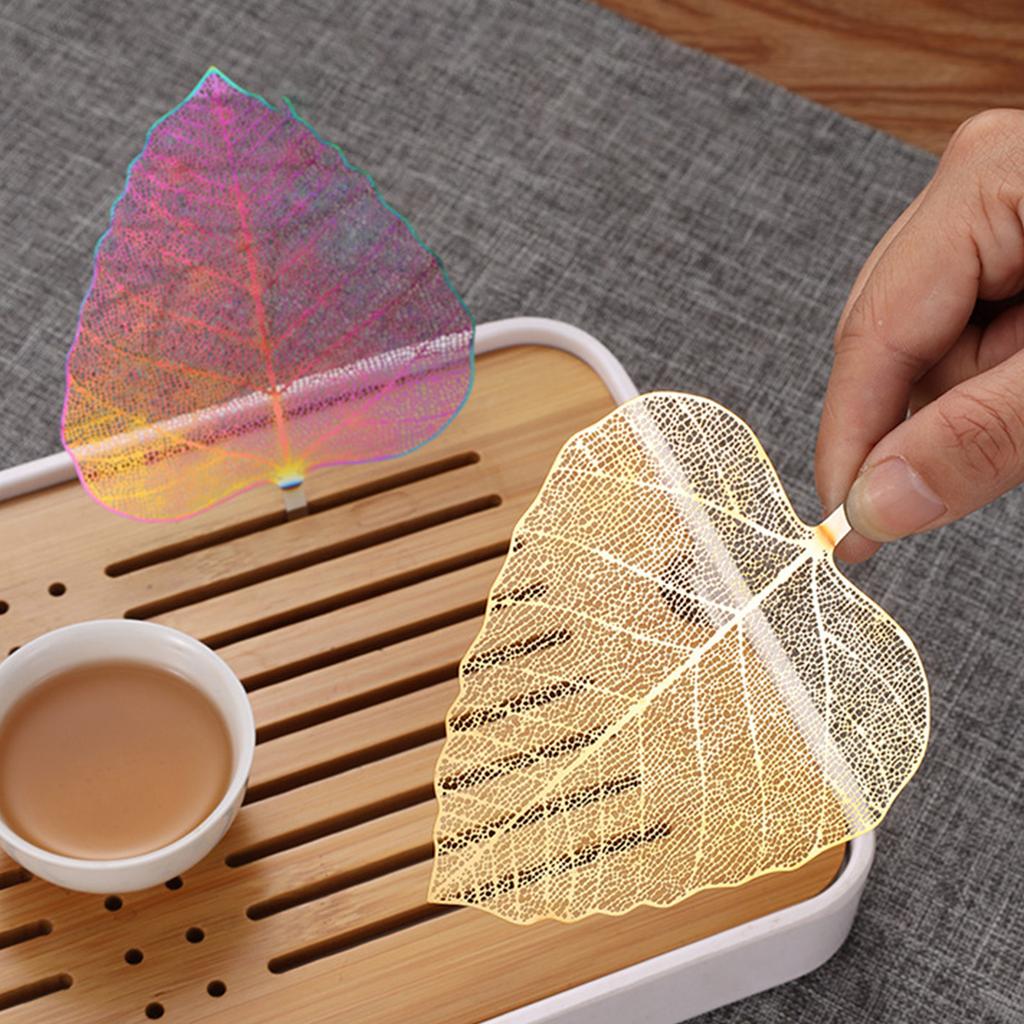 304 Stainless Steels Teas Infuser Bodhi Leaf Shape Fine Mesh Strainer Filter Tool for Teas Lover and Office Professional