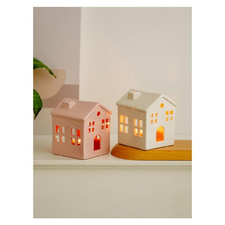 Decorative Tealight Candle Holders Christmas Candle Holders Table Centerpieces Mini House Candlestick Holders Home Decors