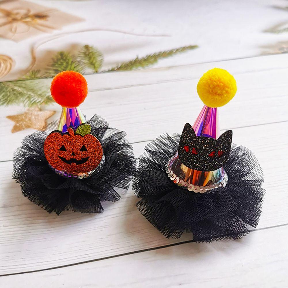 Cosplay Cartoon Lace Glowing Halloween Gift Children Hairpin Hair Accessories Halloween Hat Hair Clip Halloween Headwear