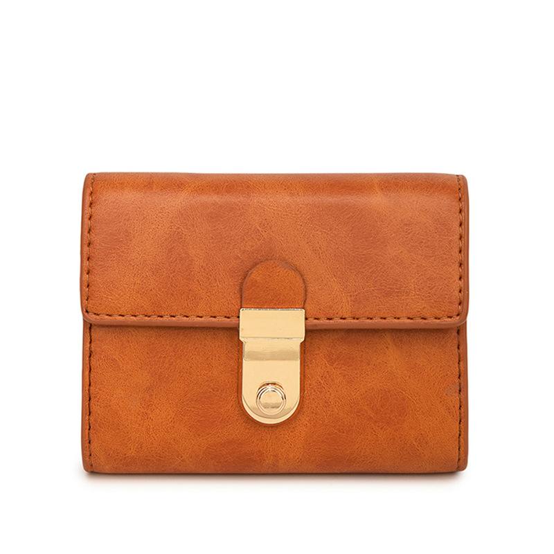 

Card bag Multi-card position Women s simple mini card clip ID change bag світло-коричневого кольору