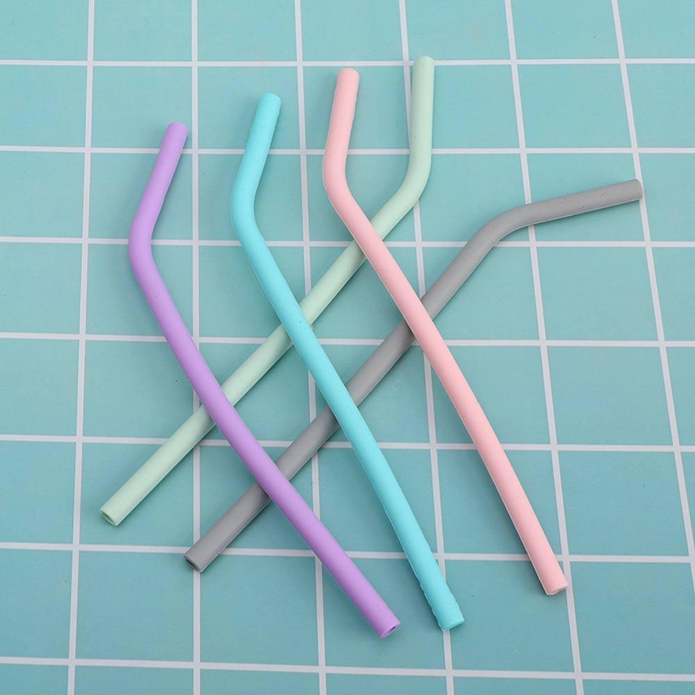 Silicone For Birthday Wedding Tea Milkshake Party Supplies Tableware Drinking Straws Bar Tool