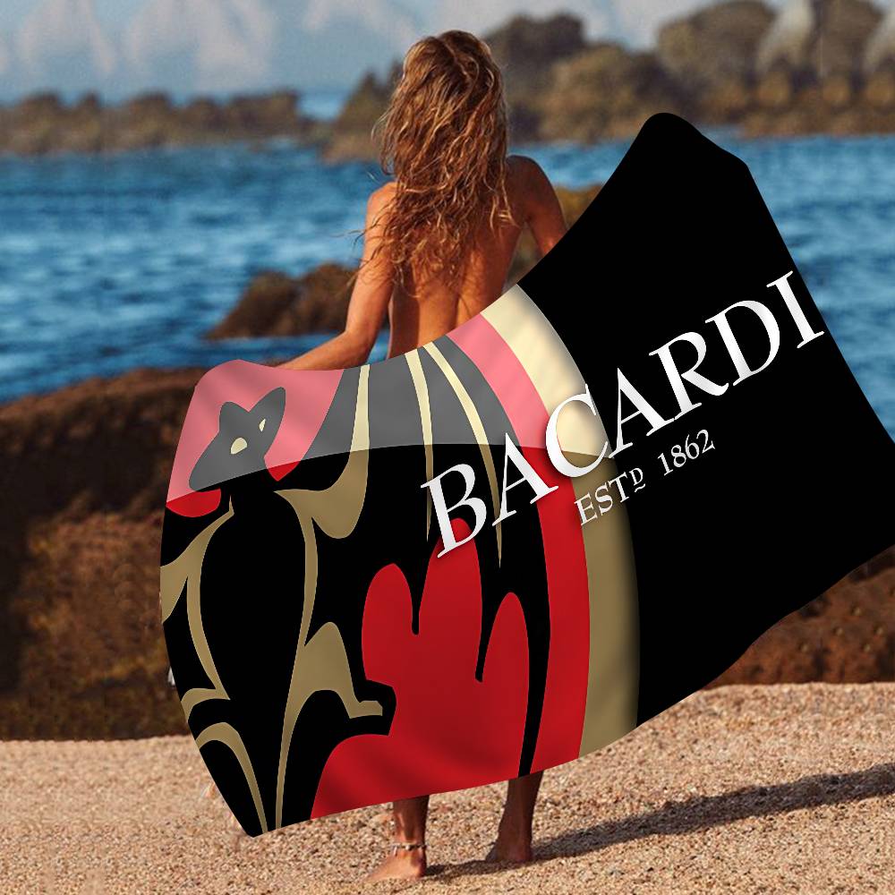 Bacardis Beer Microfiber Beach Towel Absorbent Quick Dry Soft Yoga Swimming Resort Mountain Climbing Towel