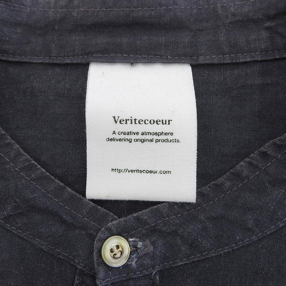 Veritecoeur Women's Linen Shirt Dress, Charcoal Gray, Size F (VC-1254) dress F Charcoal grayUsed