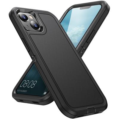 For iPhone 13/14 Phone Case TPU+PC Shockproof Protection Cover with Inner EVA Paper