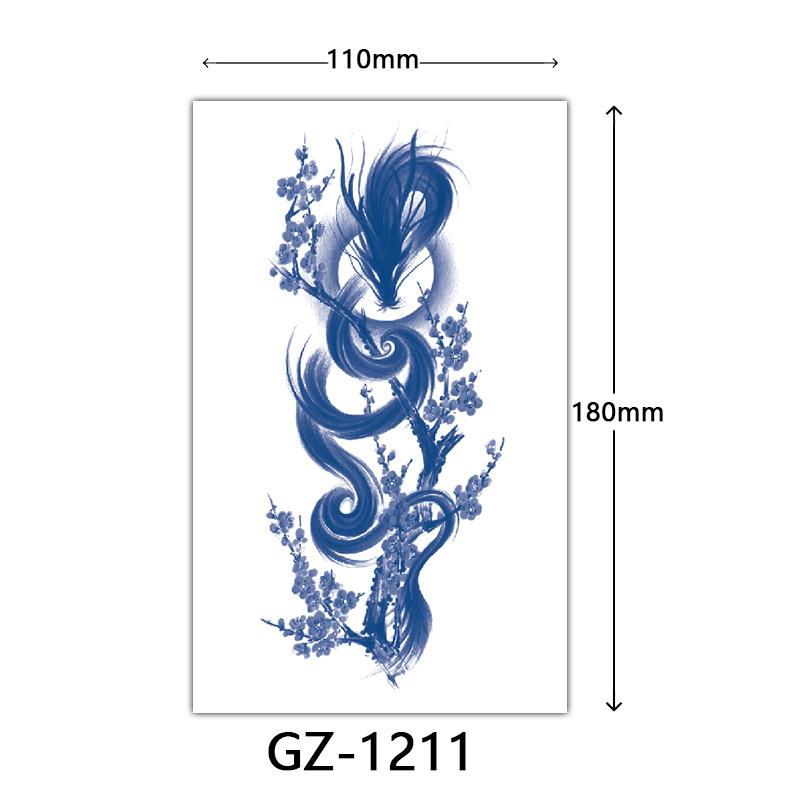 Herbal Tattoo Stickers, Juice Tattoo Stickers, Semi-Permanent English Letter Tattoo Stickers Tattoo