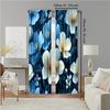 2 pcs   versatile polyester transparent curtains for home decoration Flower for use in bedrooms and living rooms