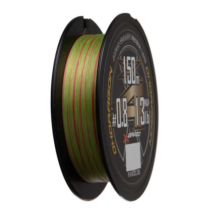 [X-Braid] Odragon X4 SS1.40 150m 0.4 7.5lb Uguisu Green with 15cm Ume Red Mark