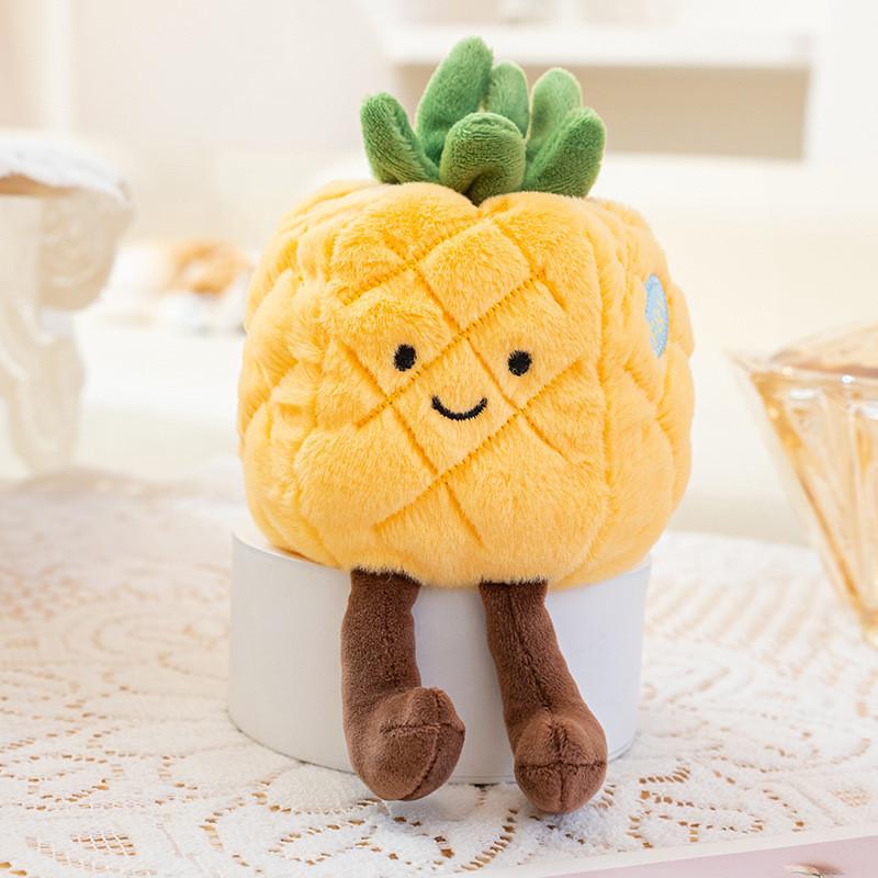 Orange Cute Pineapple Watermelon Durian Strawberry Cartoon Plush Pendant Doll