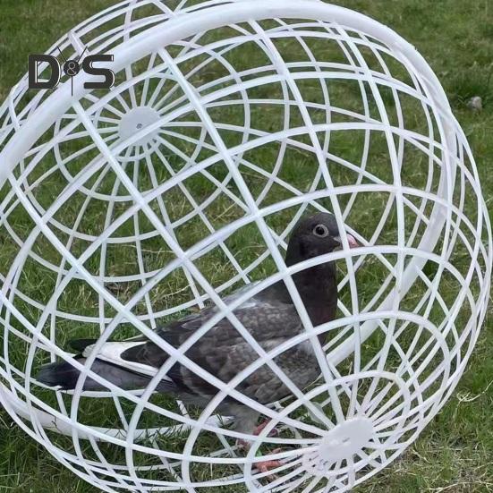 1/2/3 Pezzi Pollaio Mobile a Forma di Palla da Esterno Rotolabile Recinto per Pollame Tondo Casetta in PVC Gabbia da Passeggio Sicura per Animali Domestici per Piccioni Conigli Anatre